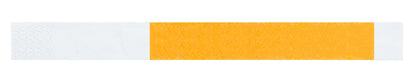 tyvek 1" half flood wristbands shown in neon orange