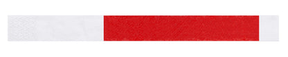 tyvek 1" half flood wristbands shown in neon red