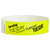 neon yellow tyvek wristband with tuesday text in black ink - round version shown
