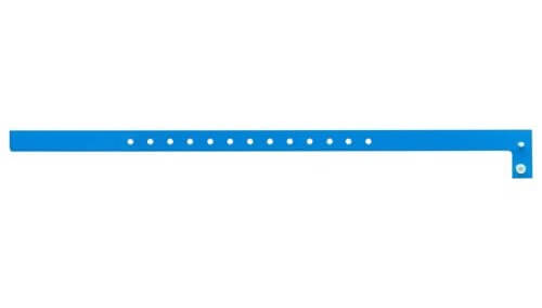  Custom Slim Plastic Wristbands  - Neon Blue