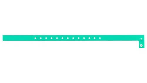  Custom Slim Plastic Wristbands  Aqua