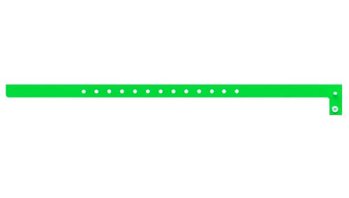  Custom Slim Plastic Wristbands  Neon Green