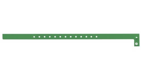  Custom Slim Plastic Wristbands  Pantone Green