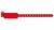 Custom Wide Face Plastic Wristbands Neon Red