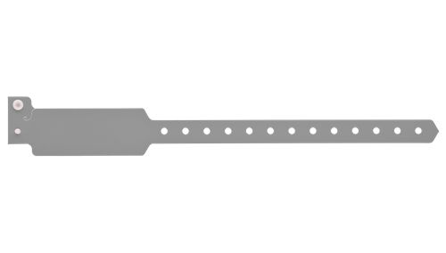 Custom Wide Face Plastic Wristbands  Silver