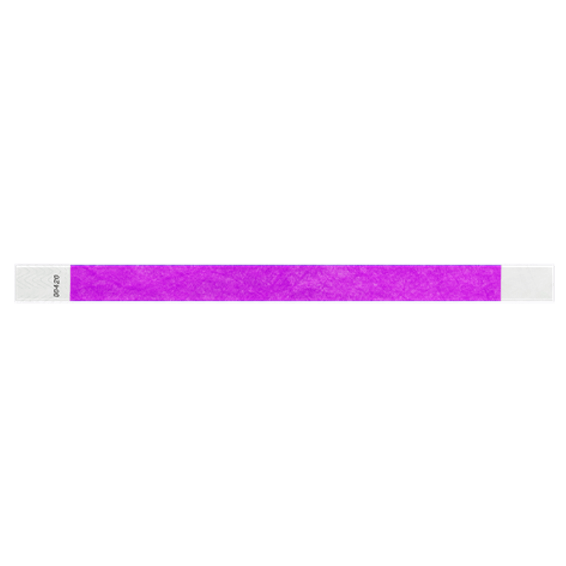solid tyvek wristband in pantone purple