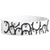 White wristband with black penguin pattern 