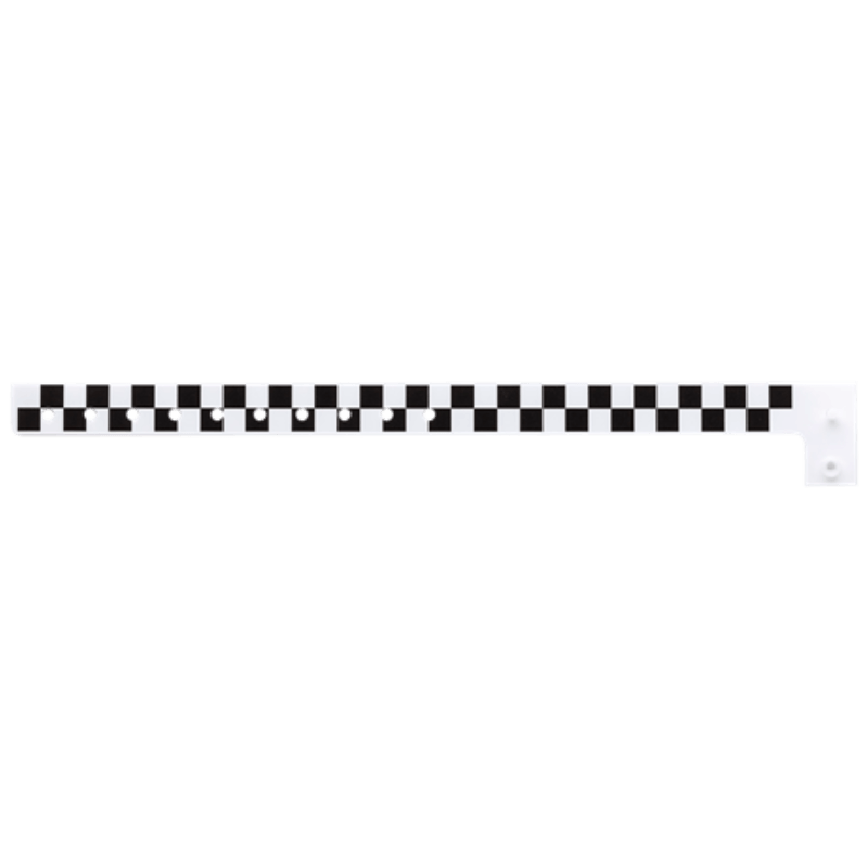 Plastic checkerboard wristband in black