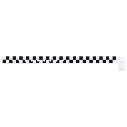 Plastic checkerboard wristband in black