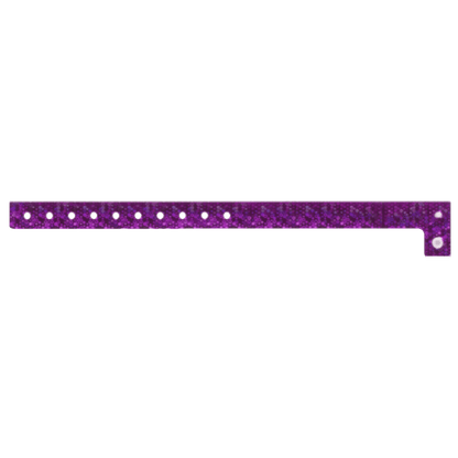 Holographic plastic wristband in purple