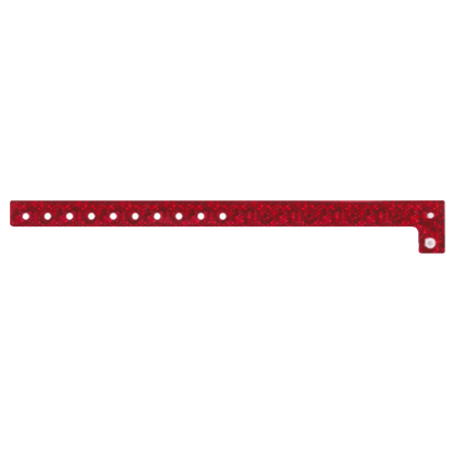 Holographic plastic wristband in red