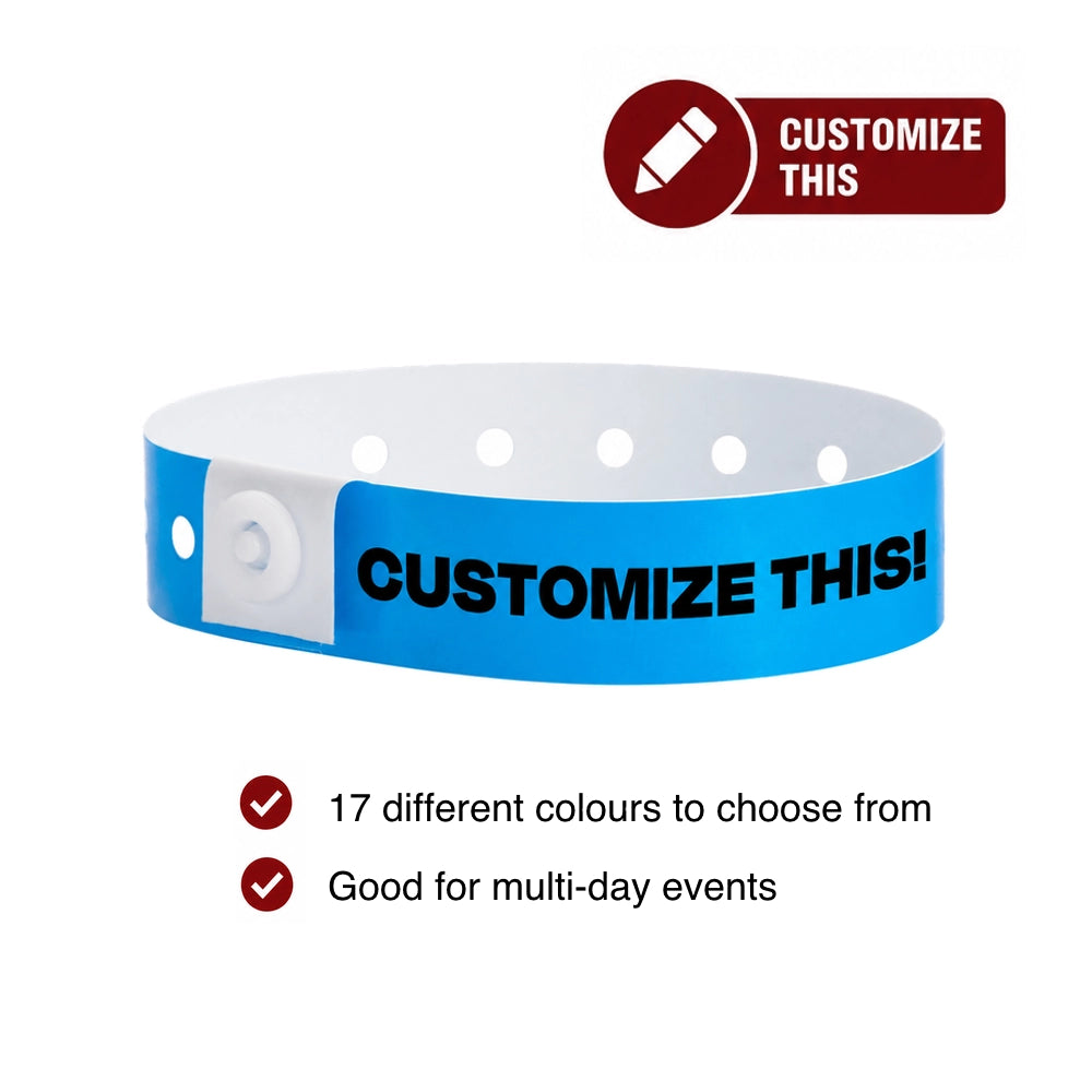 Cover for plastic regular custom wristband 