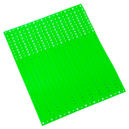 neon green plastic regular 3/4" solid wristband in sheets of 20 