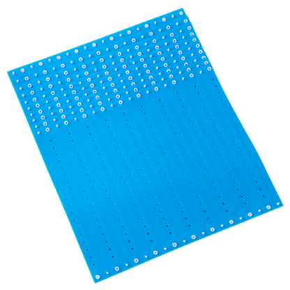 neon blue plastic regular 3/4" solid wristband in sheets of 20 