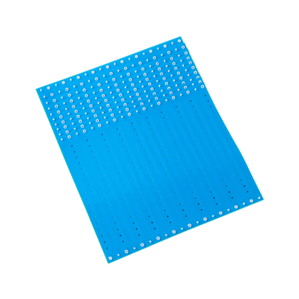 plastic regular wristband in neon blue - shown in sheets of 10 