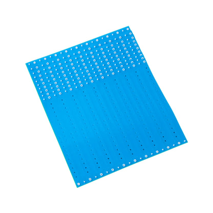 plastic regular wristband in neon blue - shown in sheets of 10 
