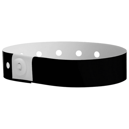 black plastic regular 3/4" solid wristband