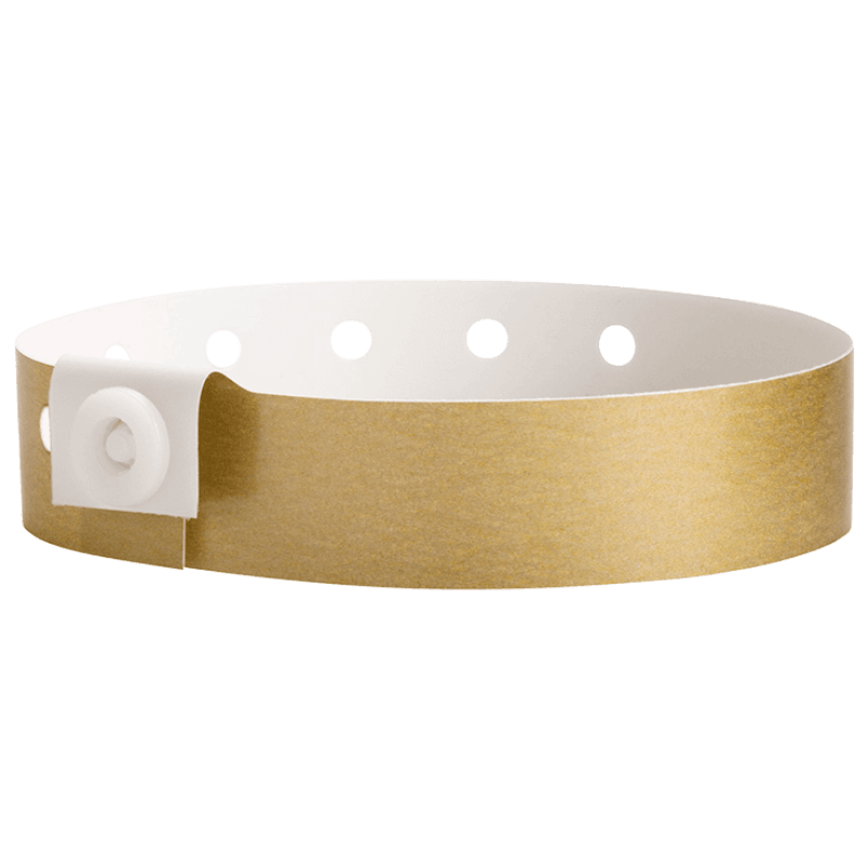 gold plastic regular 3/4" solid wristband 
