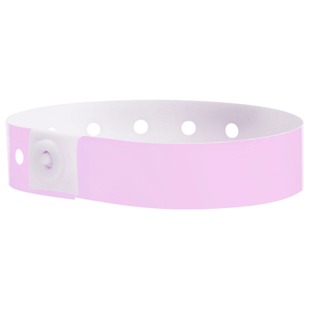 Plastic regular wristband in lavender - shown in round 