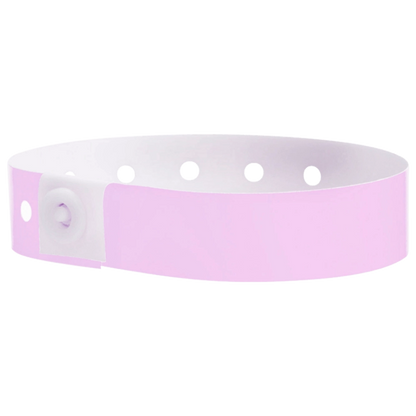 Plastic regular wristband in lavender - shown in round 