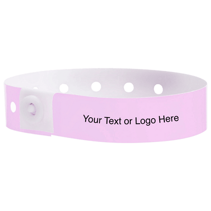 plastic regular 3/4" wristband with a placeholder to show where you can customize the wristband in lavender 