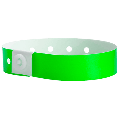 neon green plastic regular 3/4" solid wristband 