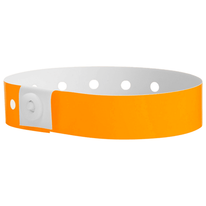neon orange plastic regular 3/4" solid wristband 