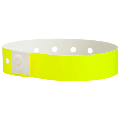 neon yellow plastic regular 3/4" solid wristband 