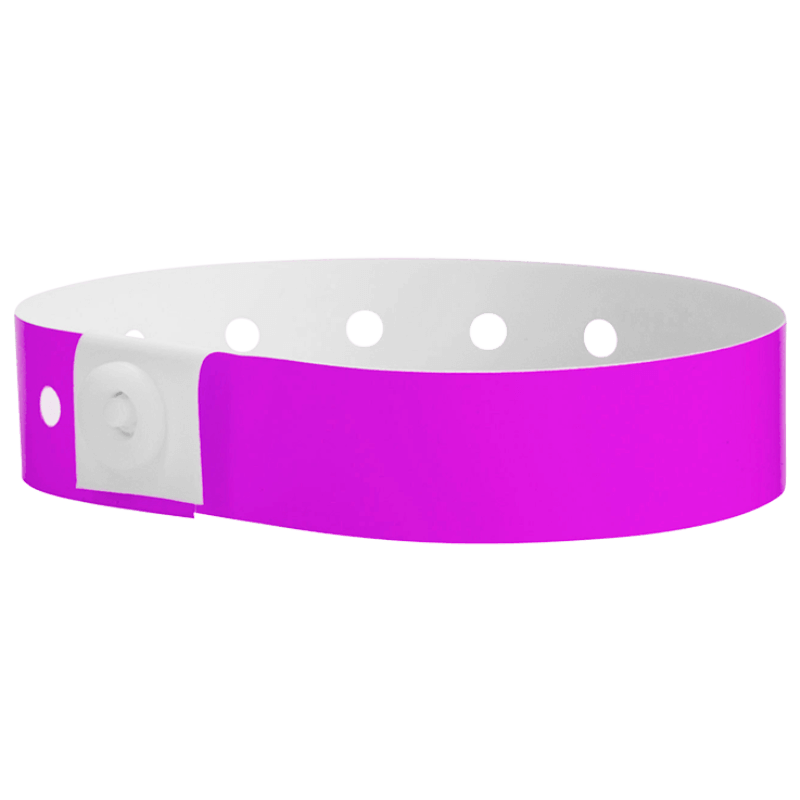 pantone purple plastic regular 3/4" solid wristband 