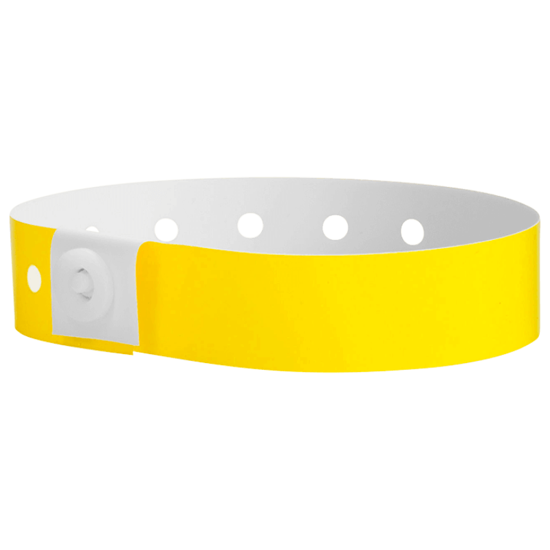 pantone yellow plastic regular 3/4" solid wristband 