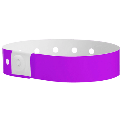 purple plastic regular 3/4" solid wristband 