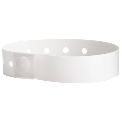 white plastic regular 3/4" solid wristband 