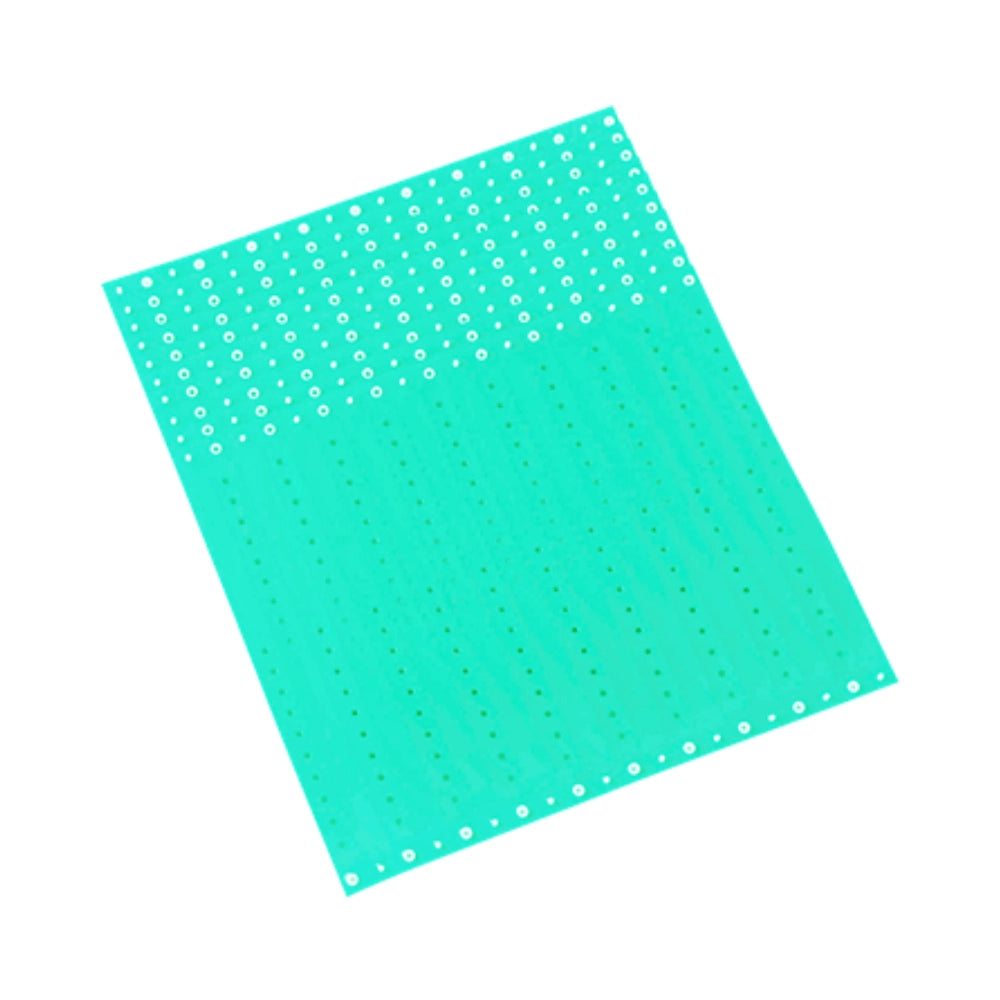 plastic regular wristband in aqua - shown in sheets of 10 