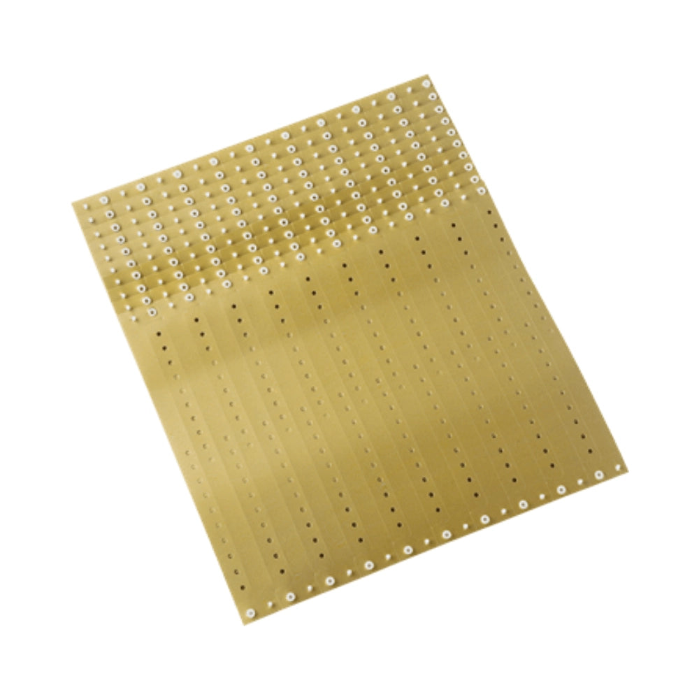 plastic regular wristband in gold - shown in sheets of 10 