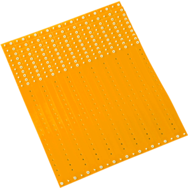 neon orange plastic regular 3/4" solid wristband in sheets of 20 