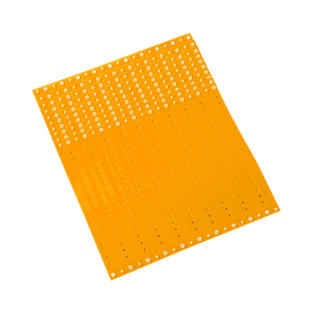 plastic regular wristband in neon orange - shown in sheets of 10 