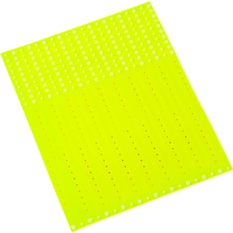 neon yellow plastic regular 3/4" solid wristband in sheets of 20 
