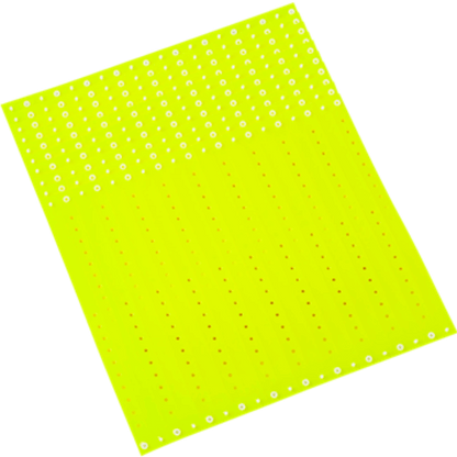 neon yellow plastic regular 3/4" solid wristband in sheets of 20 