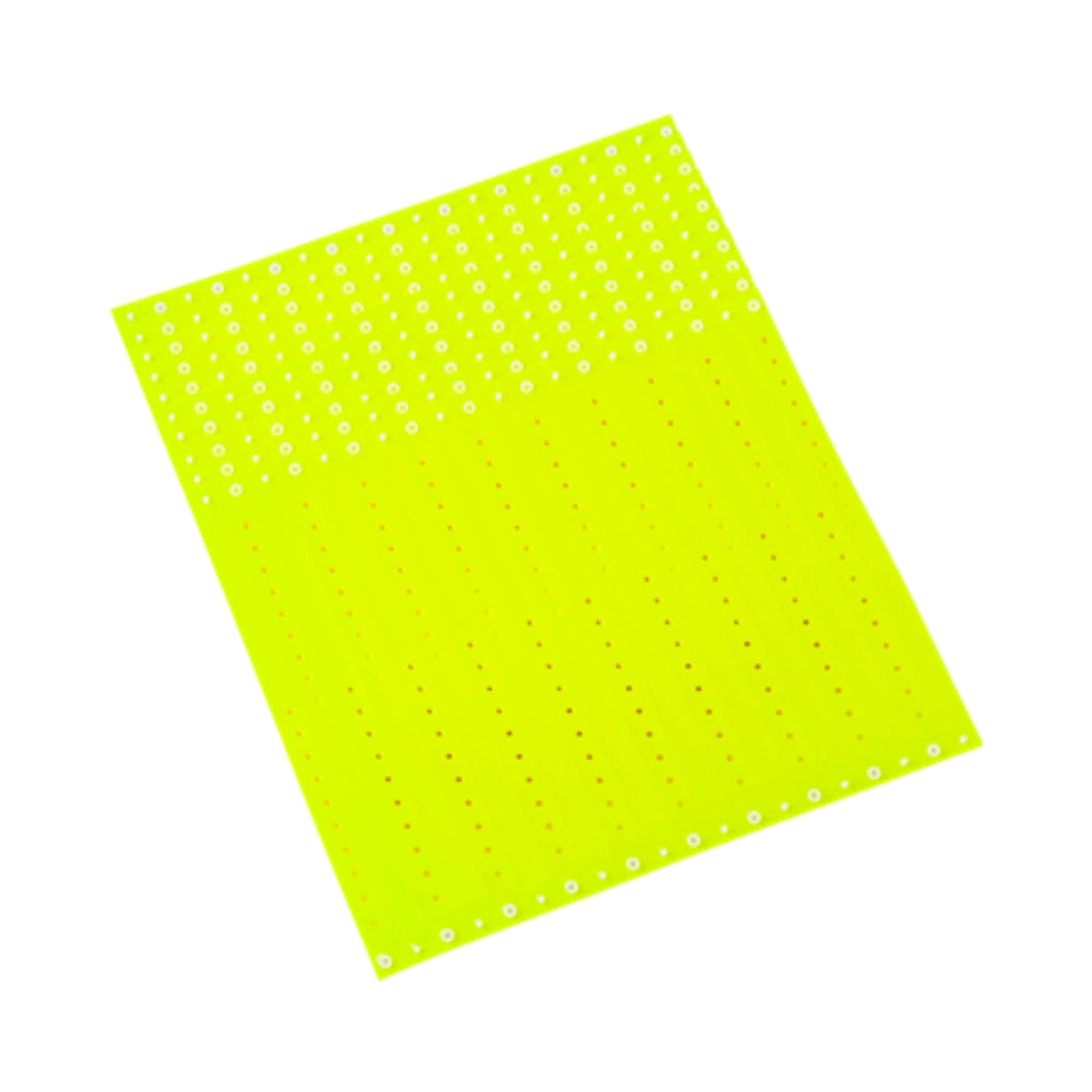 plastic regular wristband in neon yellow - shown in sheets of 10 
