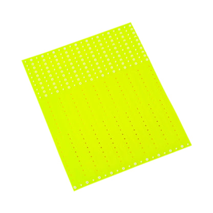 plastic regular wristband in neon yellow - shown in sheets of 10 