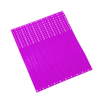 plastic regular wristband in pantone purple - shown in sheets of 10 
