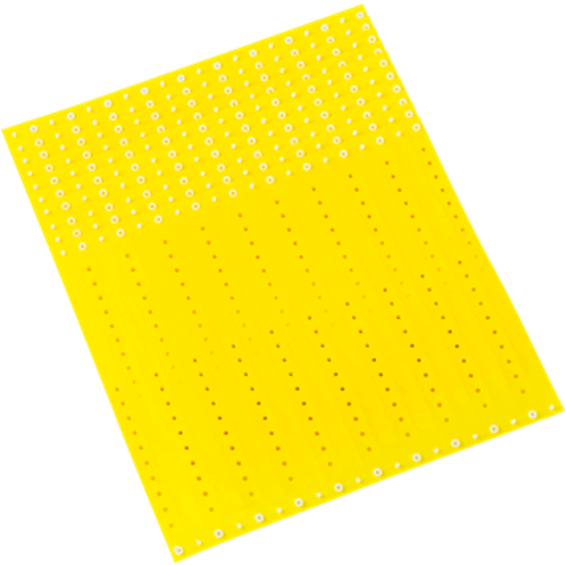 pantone yellow plastic regular 3/4" solid wristband in sheets of 20 