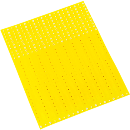 pantone yellow plastic regular 3/4" solid wristband in sheets of 20 