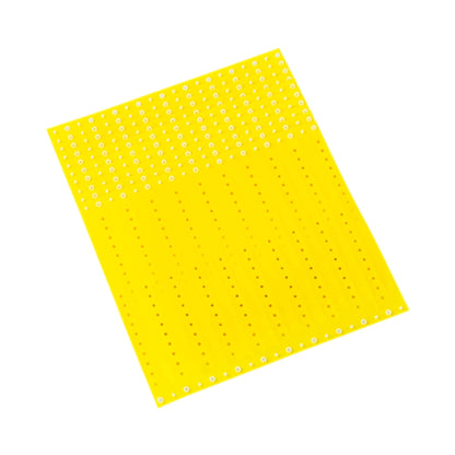 plastic regular wristband in 
pantone yellow - shown in sheets of 10 