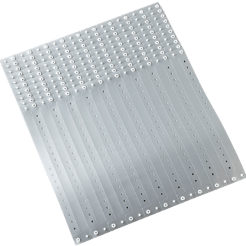 silver plastic regular 3/4" solid wristband in sheets of 20 