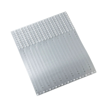 plastic regular wristband in silver - shown in sheets of 10 