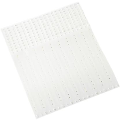 white plastic regular 3/4" solid wristband in sheets of 20 