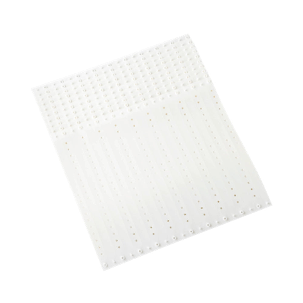 plastic regular wristband in white - shown in sheets of 10 