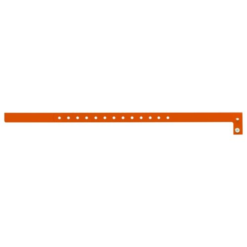 plastic slim solid wristband in neon orange