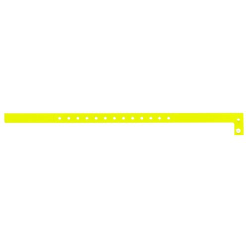 plastic slim solid wristband in neon yellow
